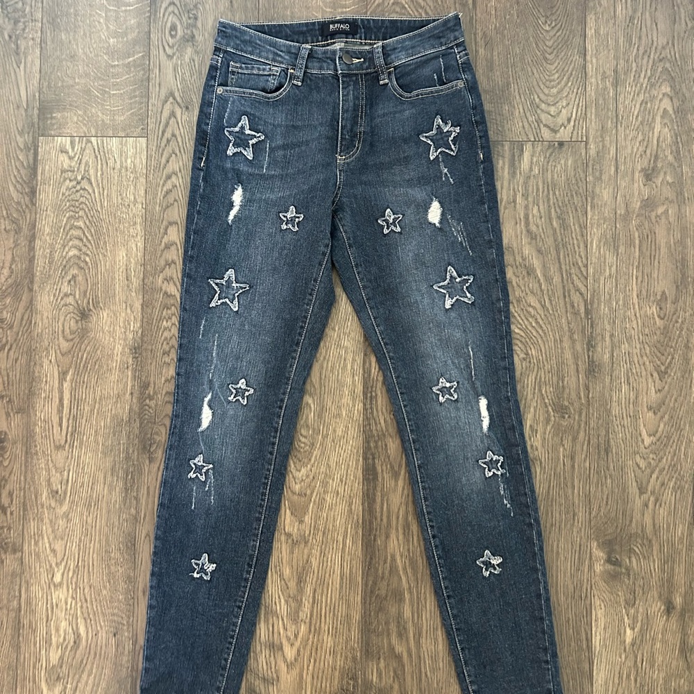 BUFFALO DAVID BITTON “Hope” star patterned distressed jeans